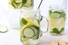 If you’re on the hunt for a refreshing drink that also packs a health punch lemon and cucumber water "lemon and cucumber water "