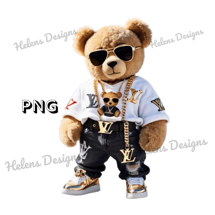 In the world of high fashion, where the lines between art, culture, and style often " seif loius vuitton teddy bear "